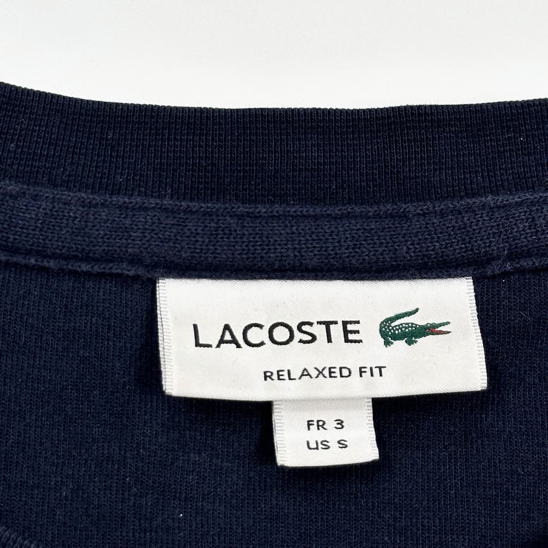 라코스테 크록 네이비 크루넥 맨투맨 (M) 상품이미지5
