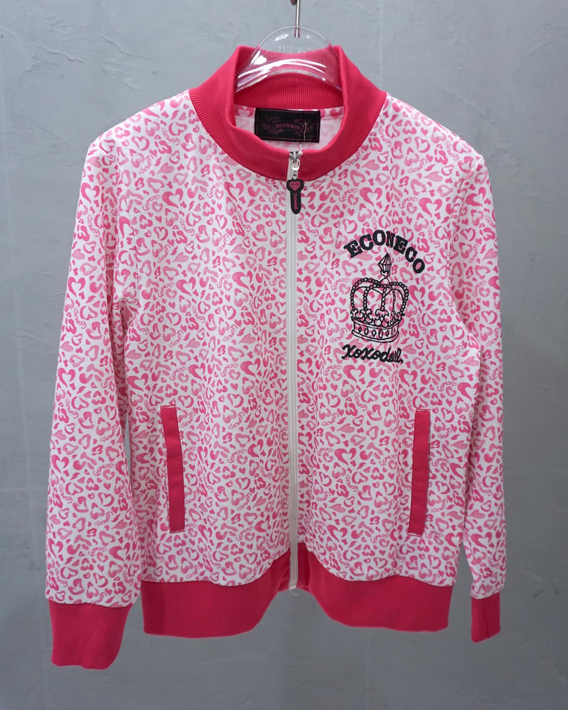 Econeco 핑크 레오파드 져지 탑 상품이미지1