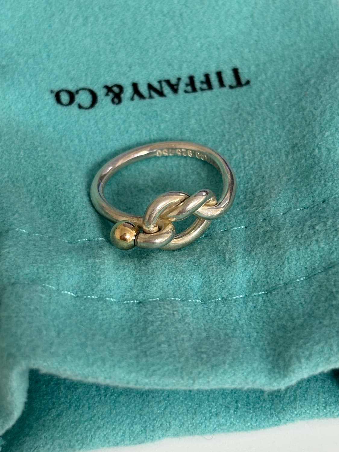 티파니앤코 러브 노트 실버 골드 반지 상품이미지1