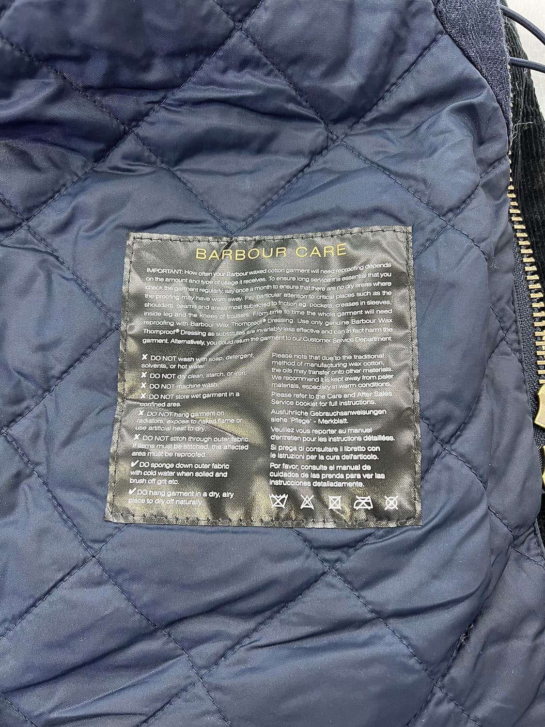 바버 딥 네이비 오그스턴 멀티 포켓 왁스 자켓 상품이미지8