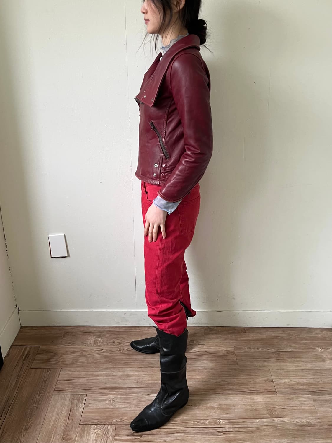 LEVI’s 501 파스텔 레드 데님 팬츠 상품이미지9