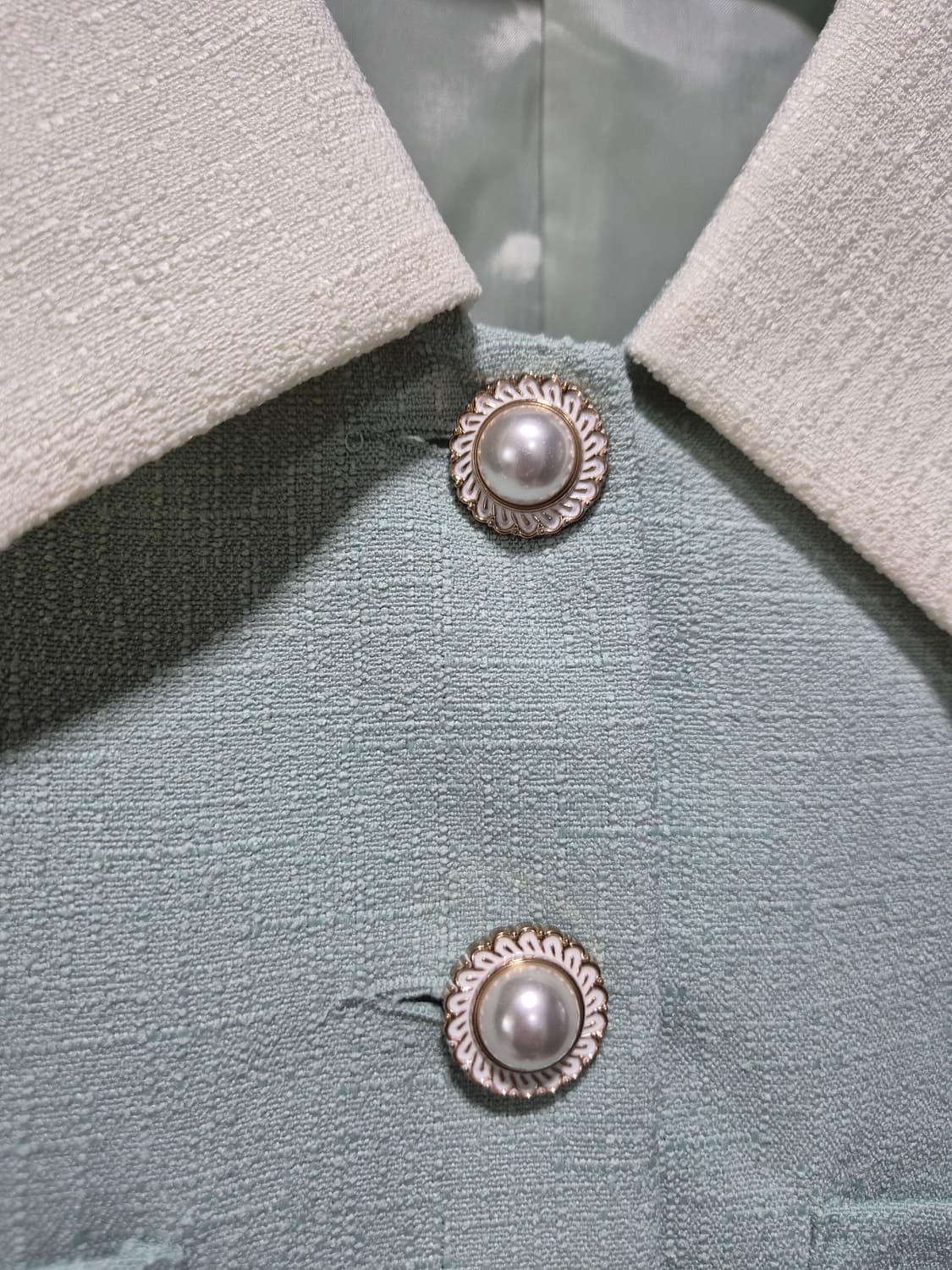 (세일)(새상품)Chlone 민트 트위드 셋업 스커트 상품이미지7