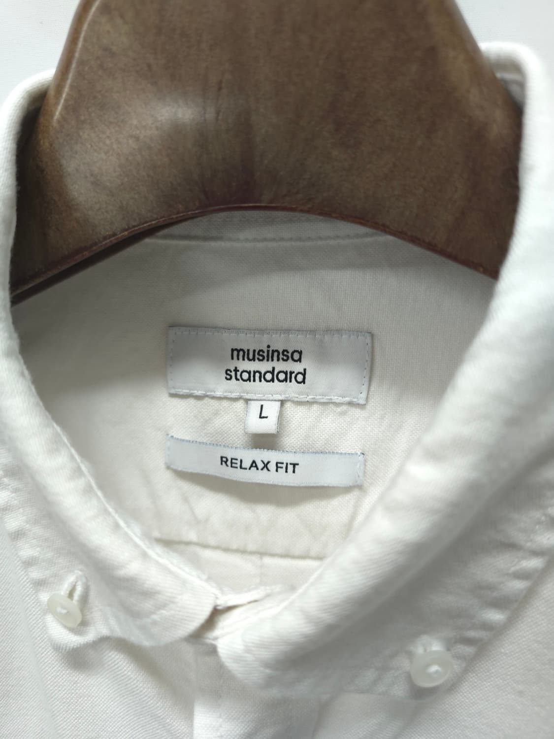 무신사 스탠다드 릴렉스핏 옥스포드 셔츠 ( 남성L ) 상품이미지4