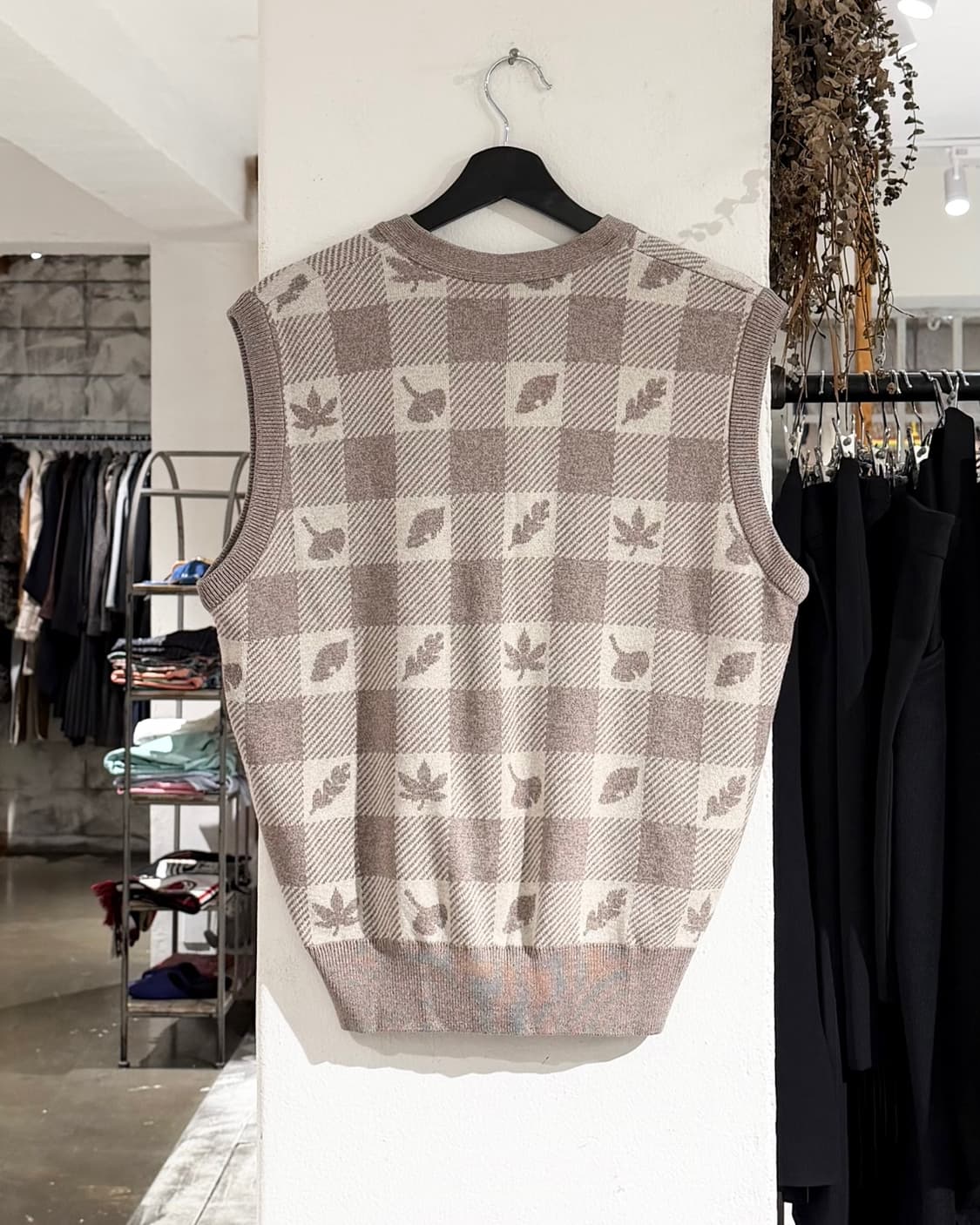 크리스찬 디올 무슈 스포츠 밀크브라운 패턴 니트 베스트 상품이미지6