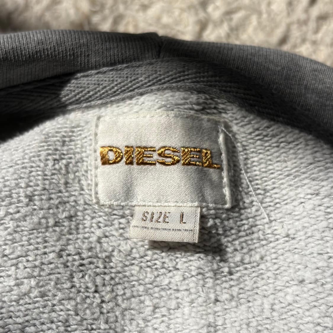 DIESEL 디젤 아카이브 패턴 후드집업 상품이미지7