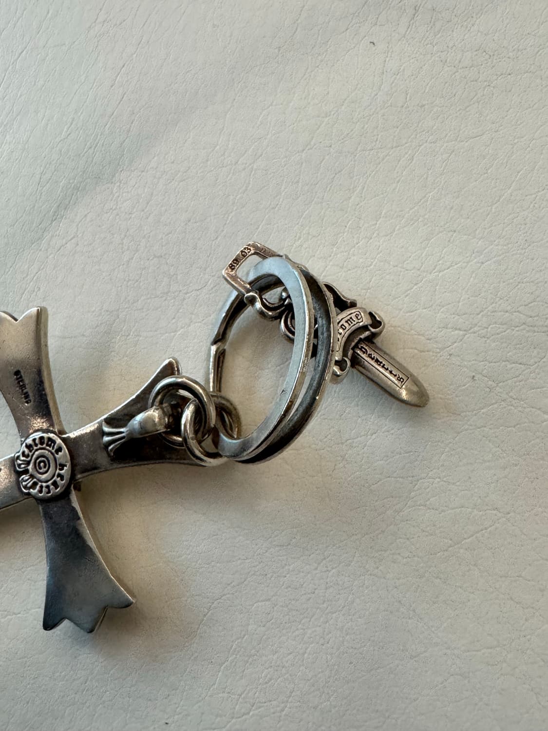 크롬하츠(CHROME HEARTS) 라지 크로스 대거 키링 / 실버 상품이미지3