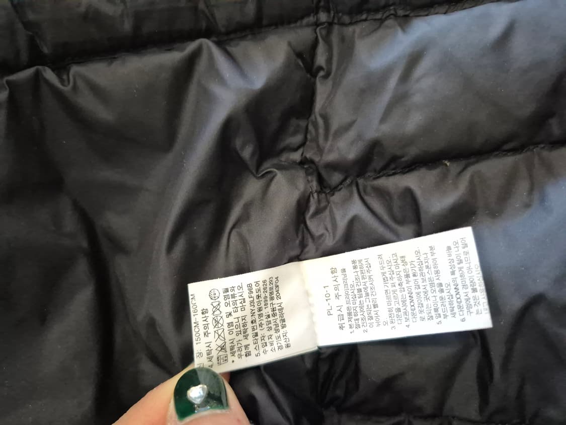 노스페이스 여성 경량 패딩 80size 상품이미지3