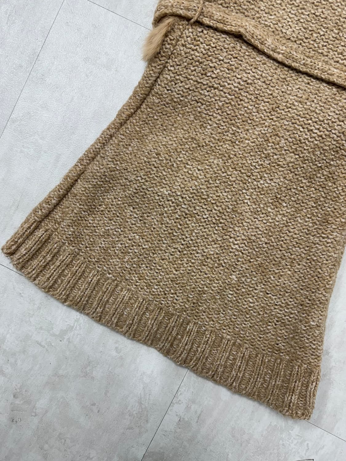 •빈티지 퍼 디테일 니트 롱 가디건 상품이미지7