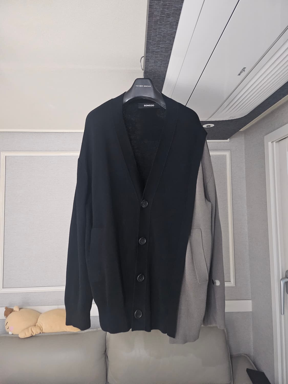 [거의 새것] 송지오옴므 반반 니트 가디건 48 상품이미지1