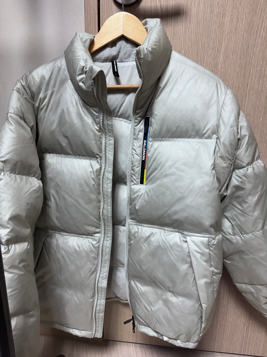 살로몬 컨투어 다운 재킷 라이트 그레이 S 상품이미지1