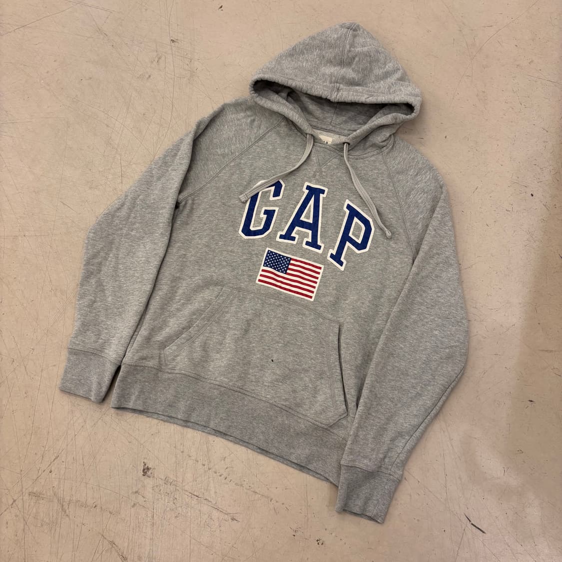 갭 성조기 빅로고 그레이 후드티 상품이미지1