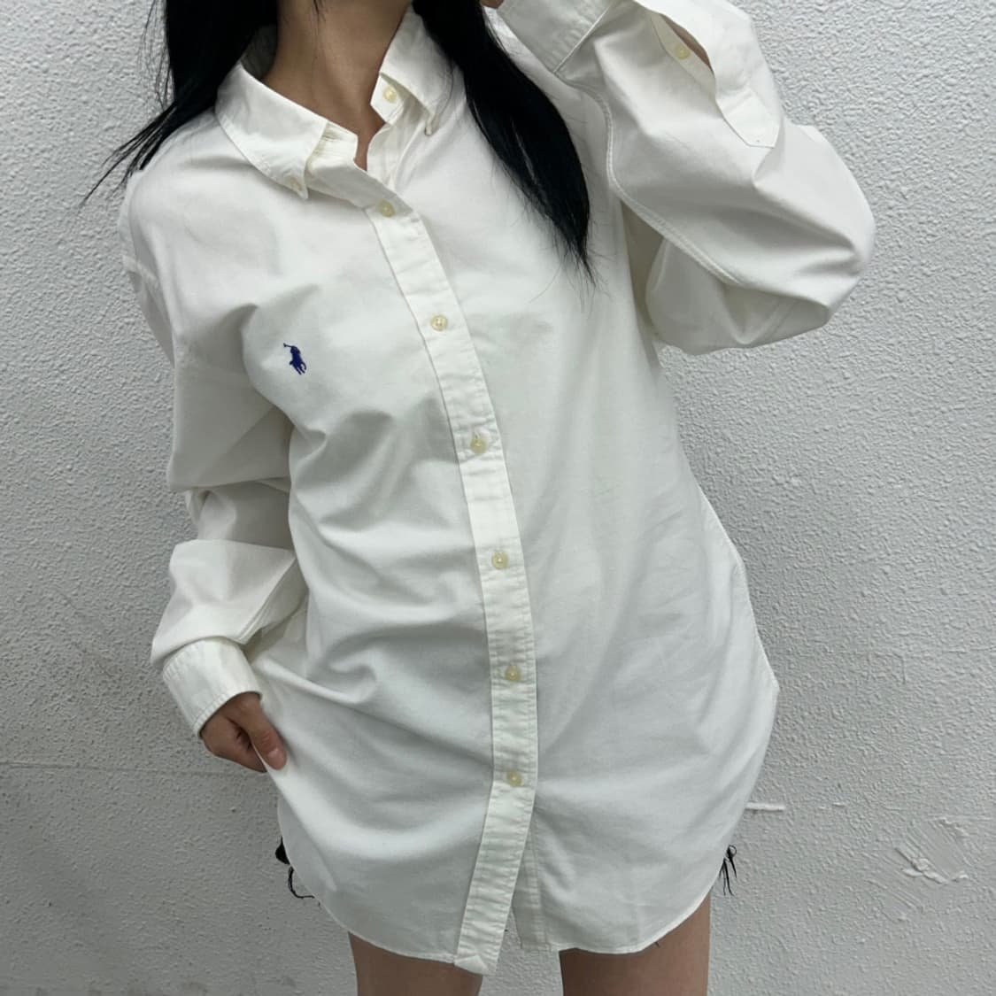 폴로 랄프로렌 네이비포니 화이트 셔츠 M 상품이미지1