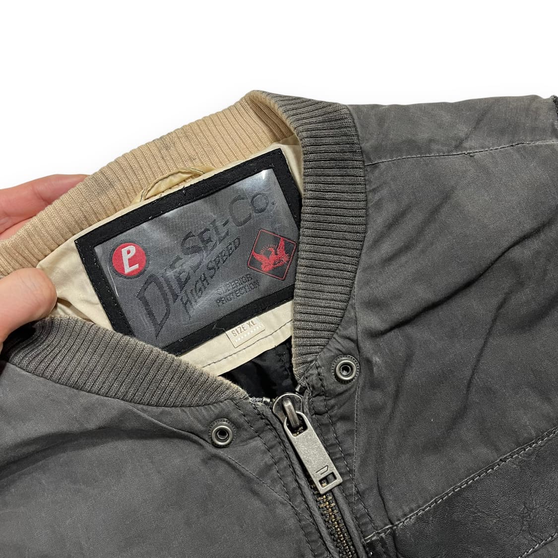 디젤 램 레더 다잉 락스모드 웨이브 봄버 자켓 상품이미지4