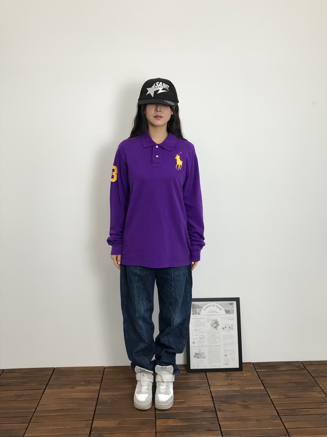 Polo Big Pony Long Sleeve Polo Purple 상품이미지1