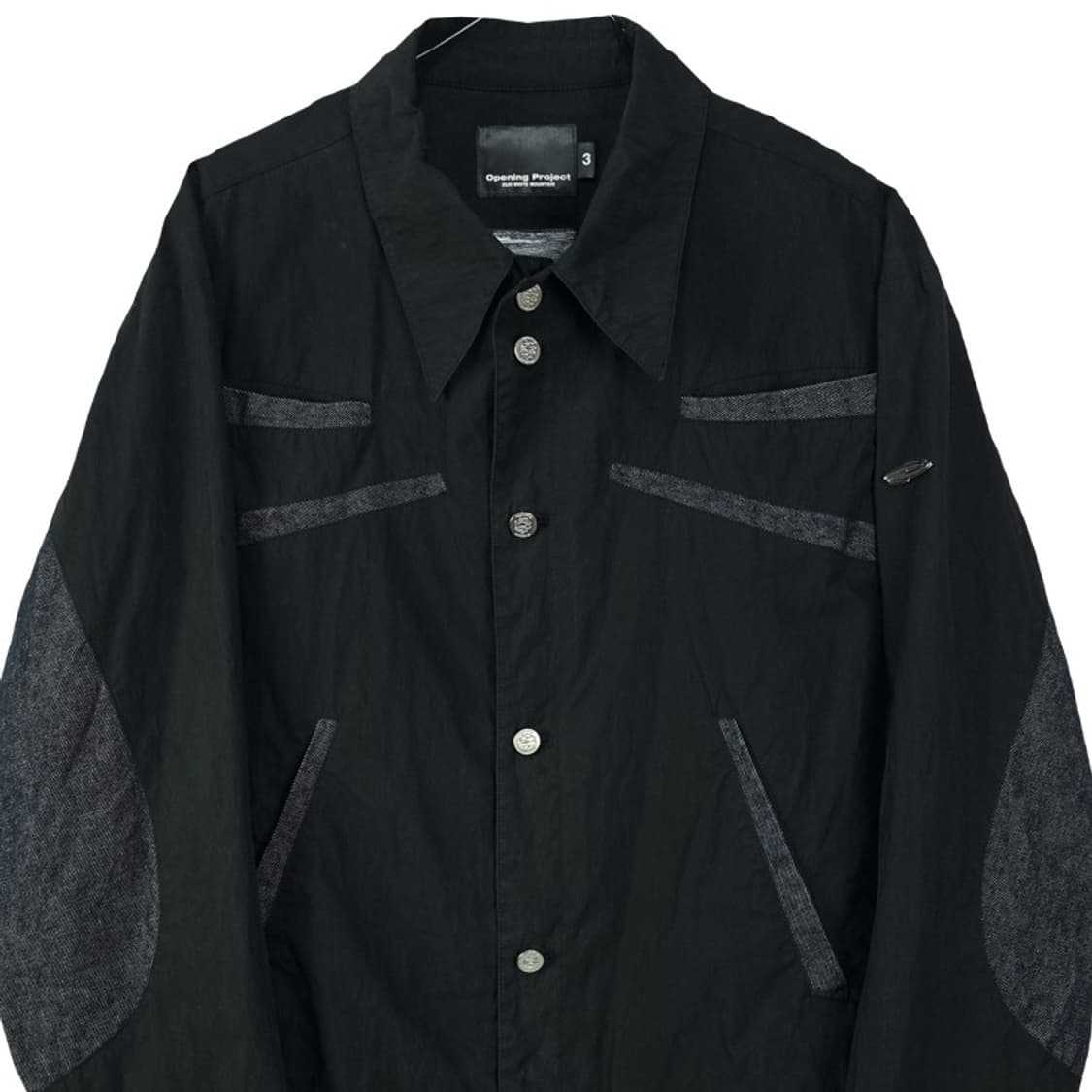 오프닝프로젝트 데님 도킹 셔츠 자켓 블랙 M18923 상품이미지4