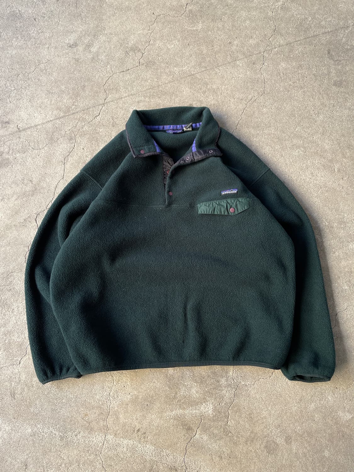 90s Patagonia Synchilla Dark Green SnapT 상품이미지1
