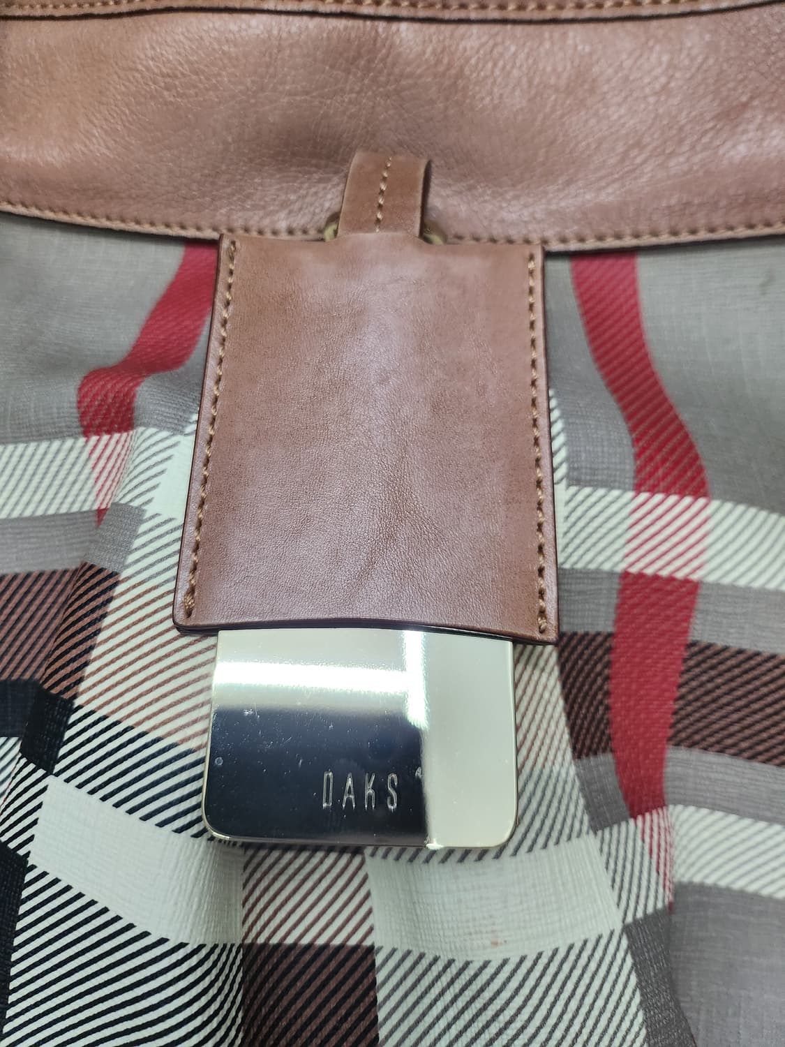 닥스 체크 가죽 토트/크로스백 상품이미지4