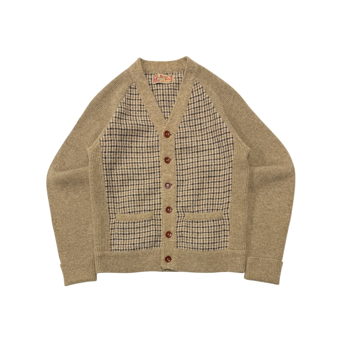  Beams Boy houndtooth check cardigan 상품이미지1