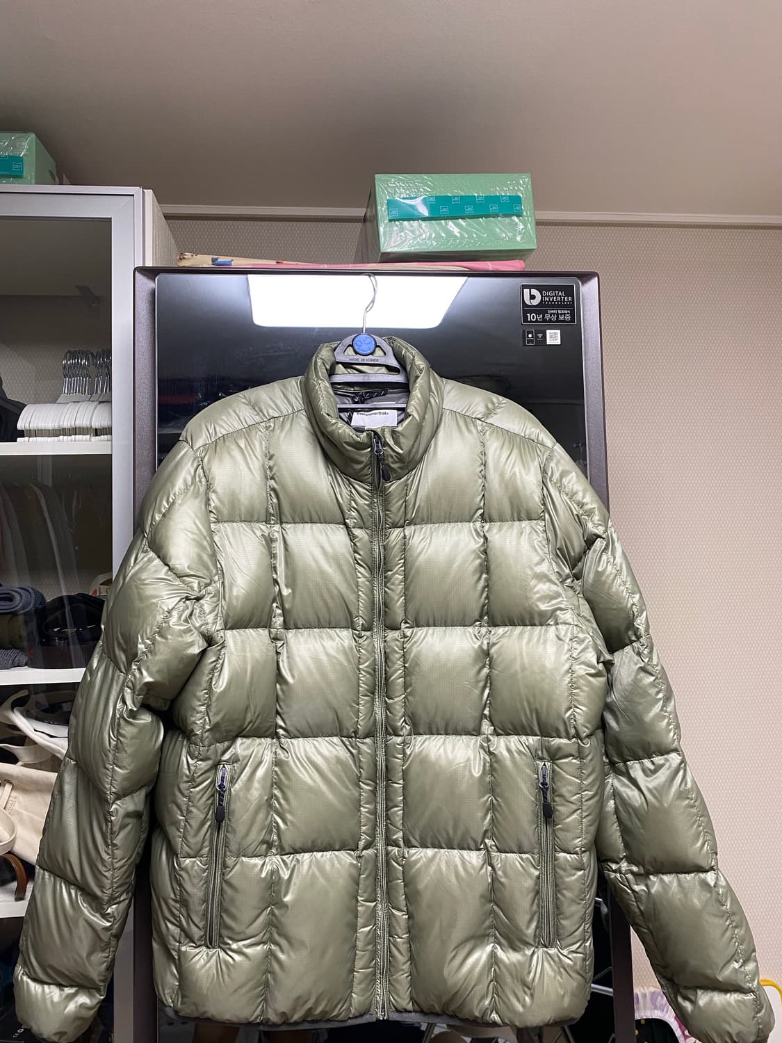 L) 디스이즈네버댓 퍼텍스 라이트 다운 세이지 그린 새상품 상품이미지4