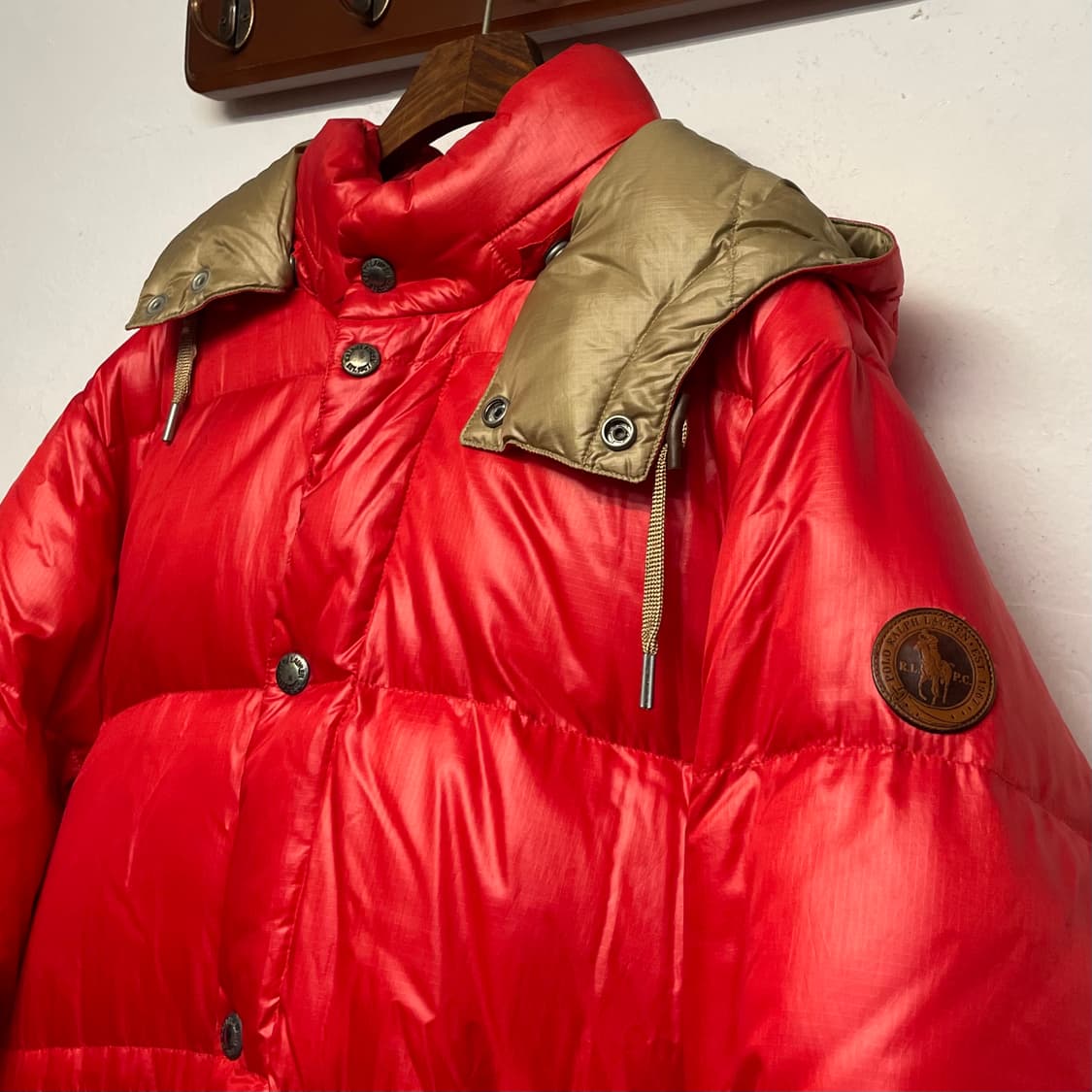 폴로 랄프로렌 (올드스쿨) 레드 푸퍼 덕 다운 패딩 상품이미지2