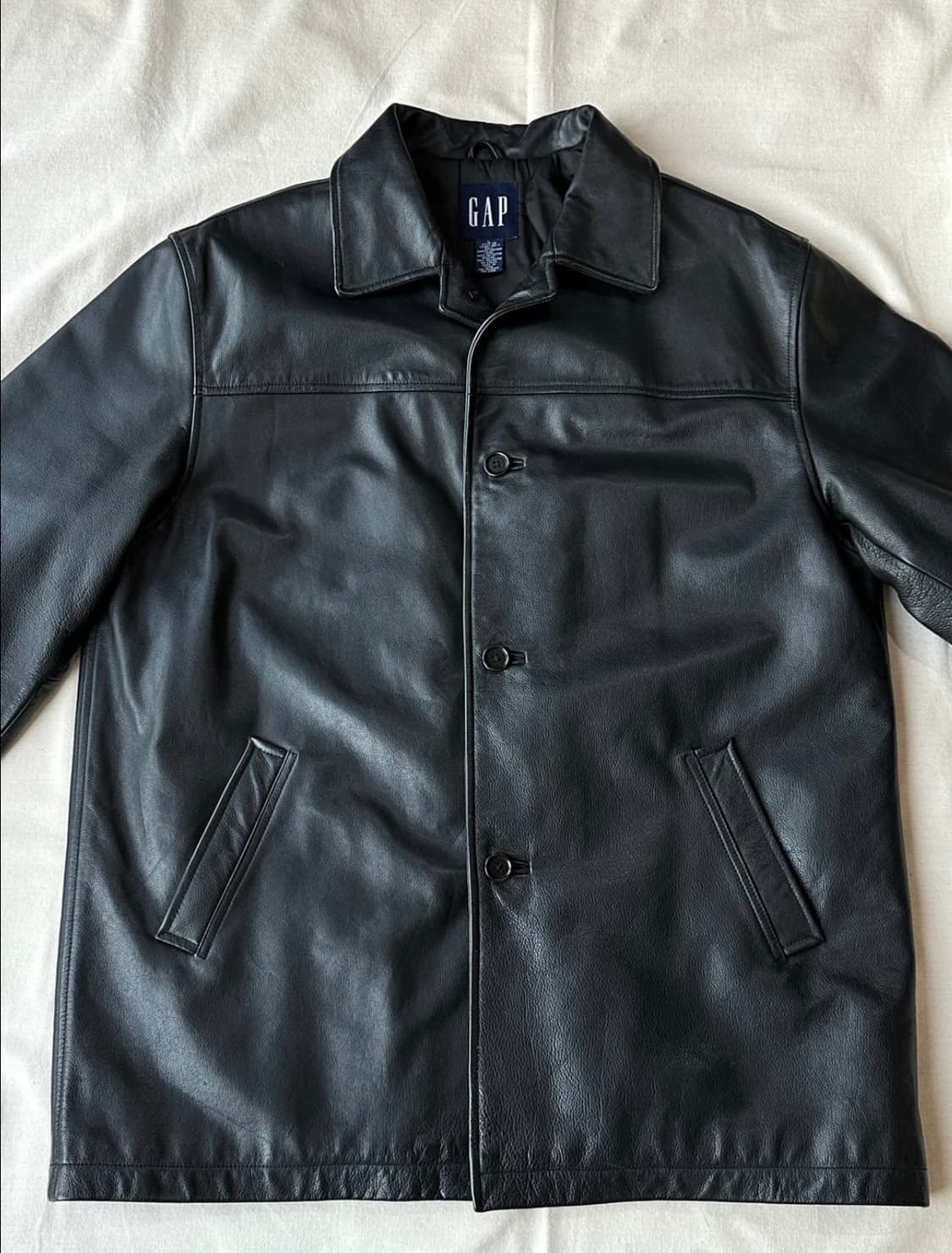 [L] 90s 올드갭 레더 카코트 상품이미지3