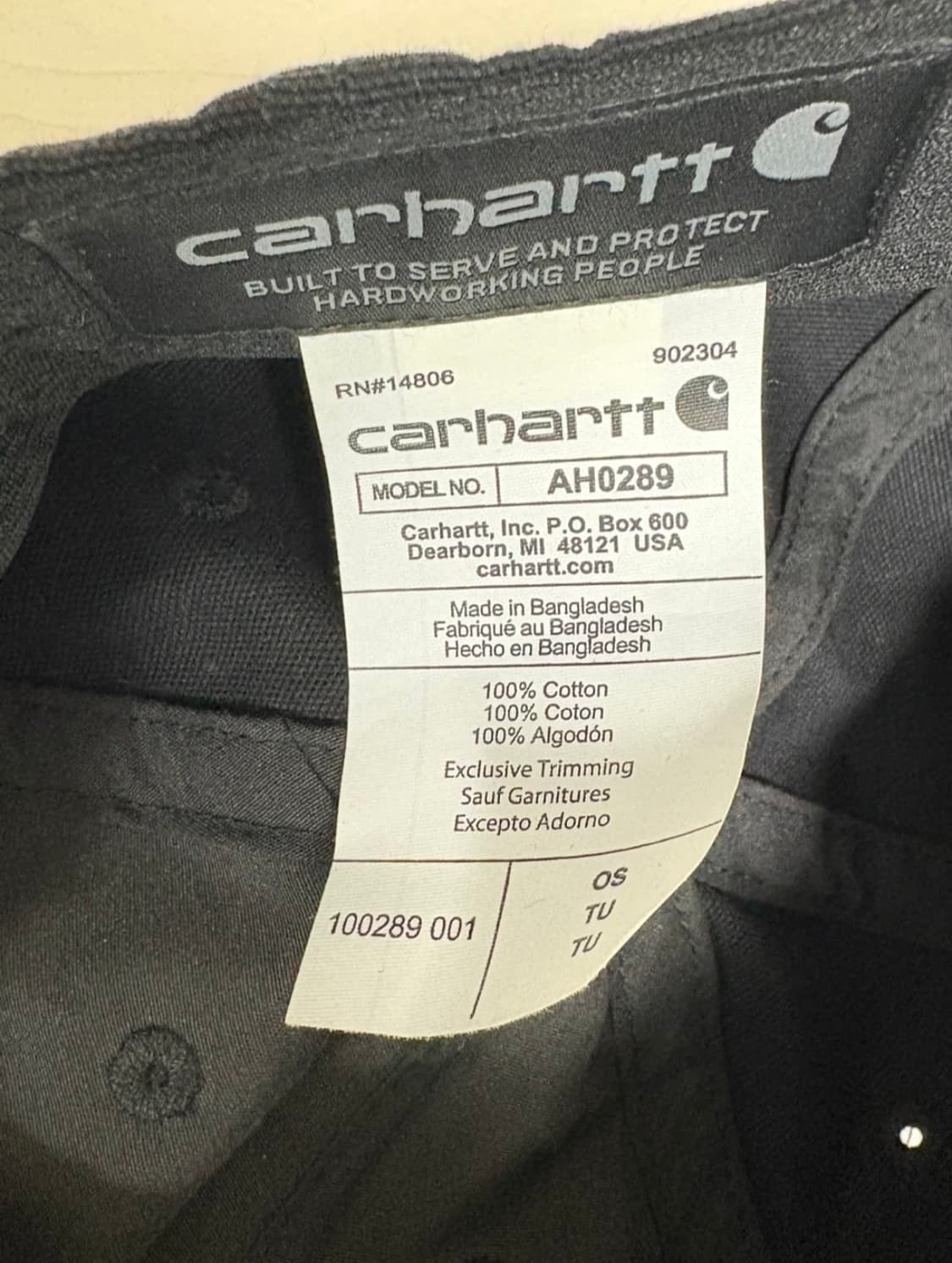 칼하트 볼캡 상품이미지2