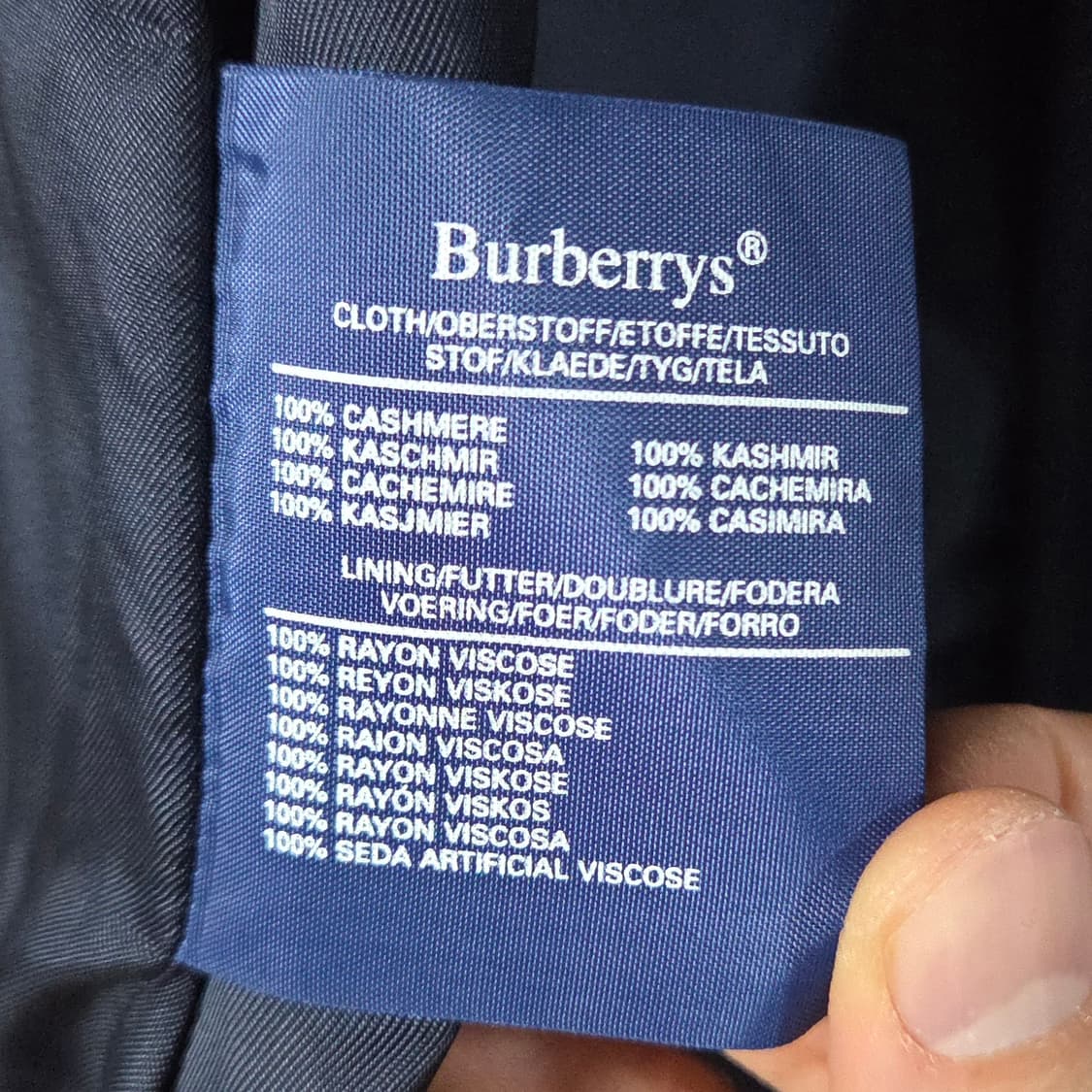 (착샷) 버버리 래글런 코트 네이비 발마칸 상품이미지4