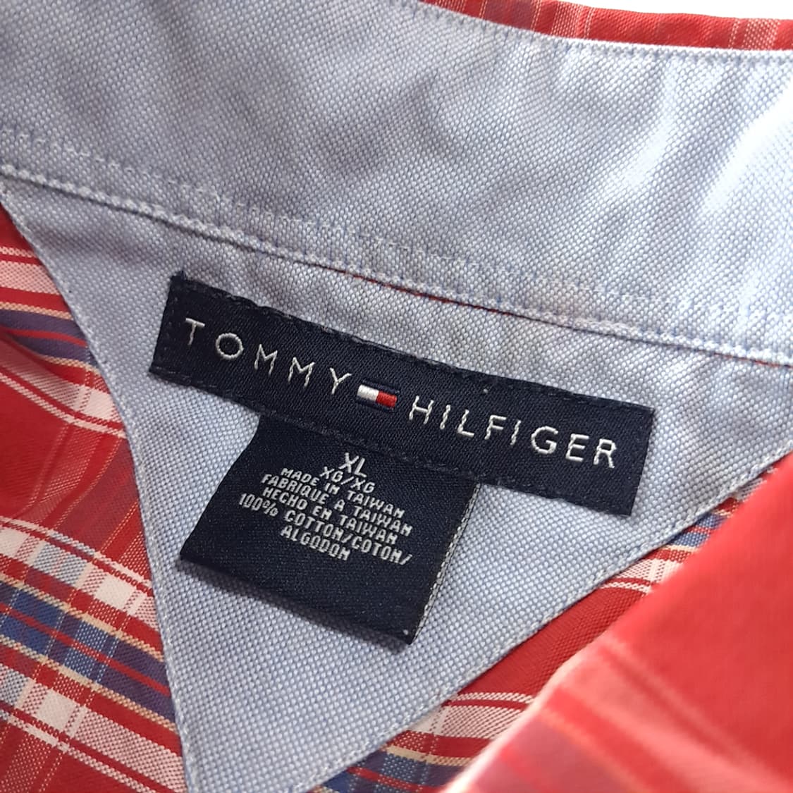 CK206 XL 타미힐피거 90s 올드프레피 체크 반팔 셔츠 남방 상품이미지3