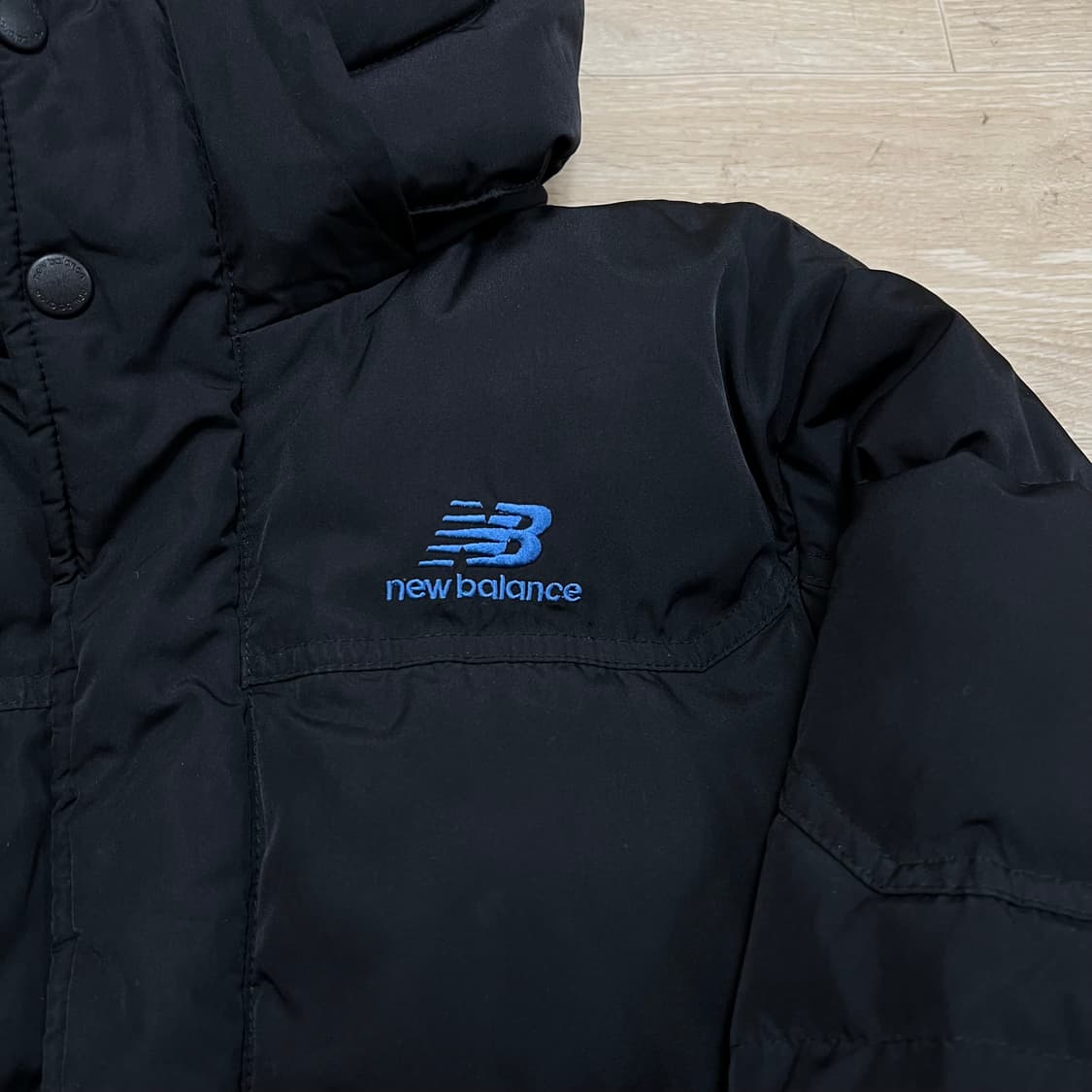 뉴발란스 덕다운 후드 숏패딩 점퍼 [블랙] S/90 상품이미지4