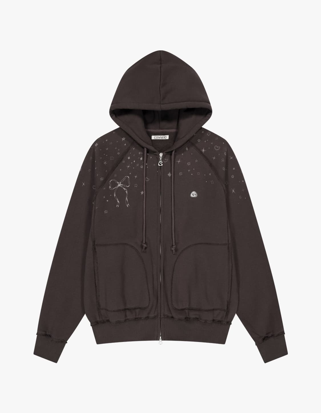 코이세이오 트윙클 후드집업 브라운 상품이미지1