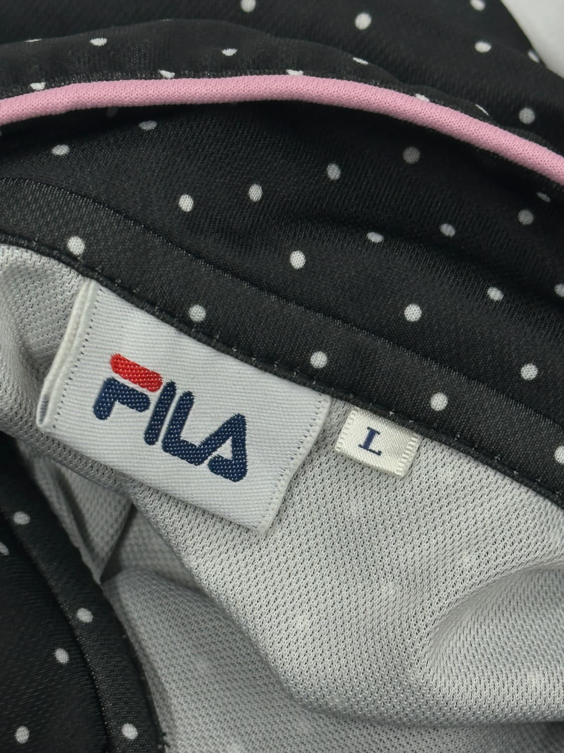 재팬 휠라 괴짜 도트 핑크 반팔 티셔츠 레이어드 스포티 기능성 데코라 상품이미지6