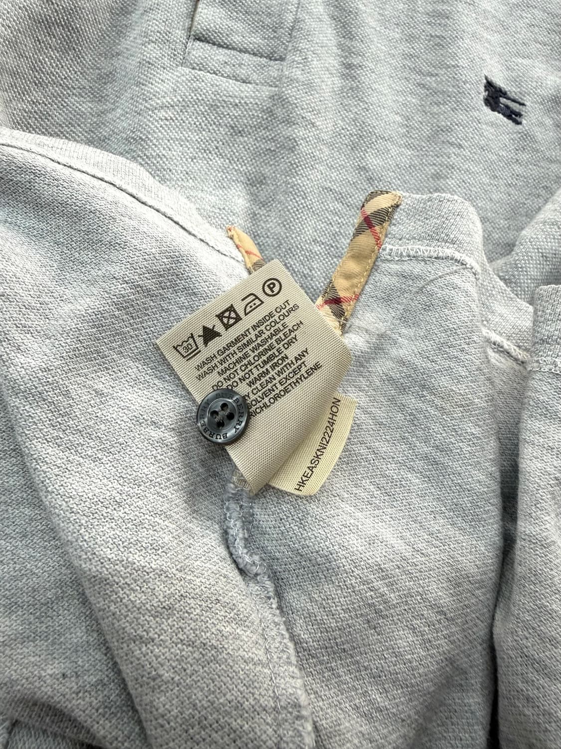 100~105/ 버버리 미니 로고 폴로 그레이 반팔 상품이미지8