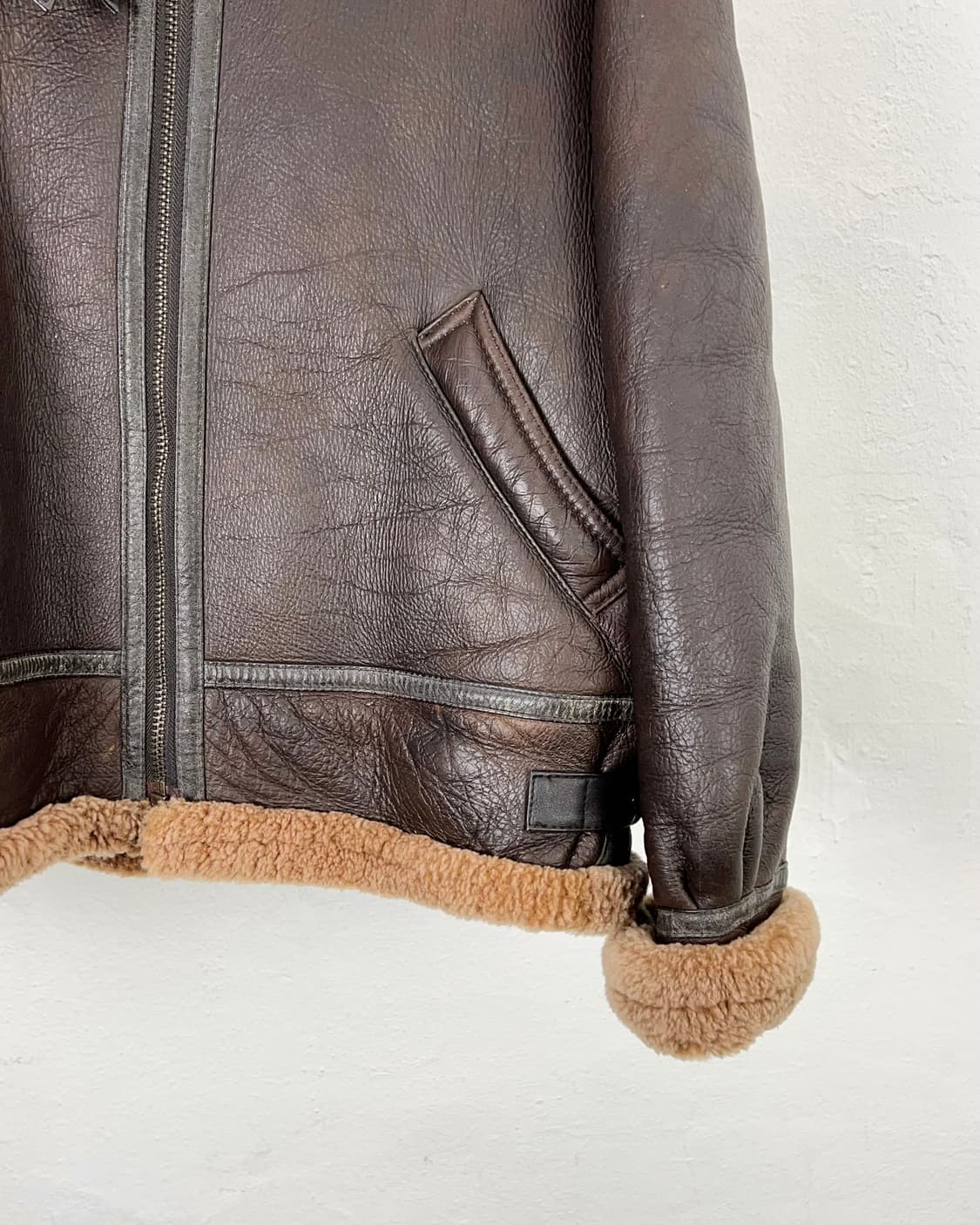 스투시 90s 부틀렉 b-3 쉽 레더 자켓 상품이미지6