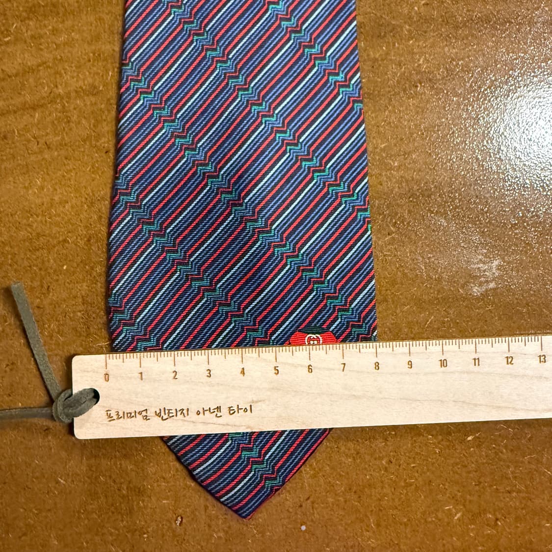 구찌 GUCCI 네이비 멀티 스트라이프 실크 넥타이 상품이미지5