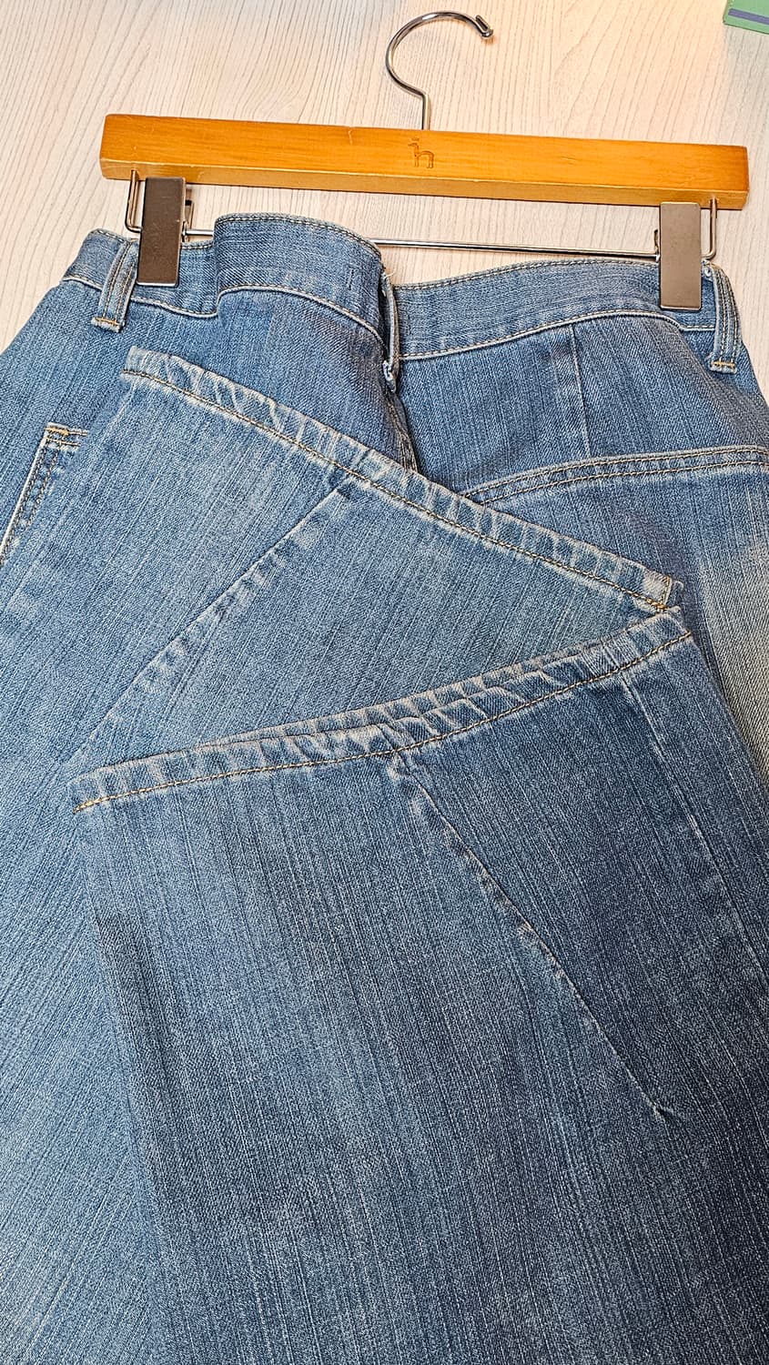 (4) 해칭룸 와이드 데님 빈티지 워시드 블루 상품이미지3