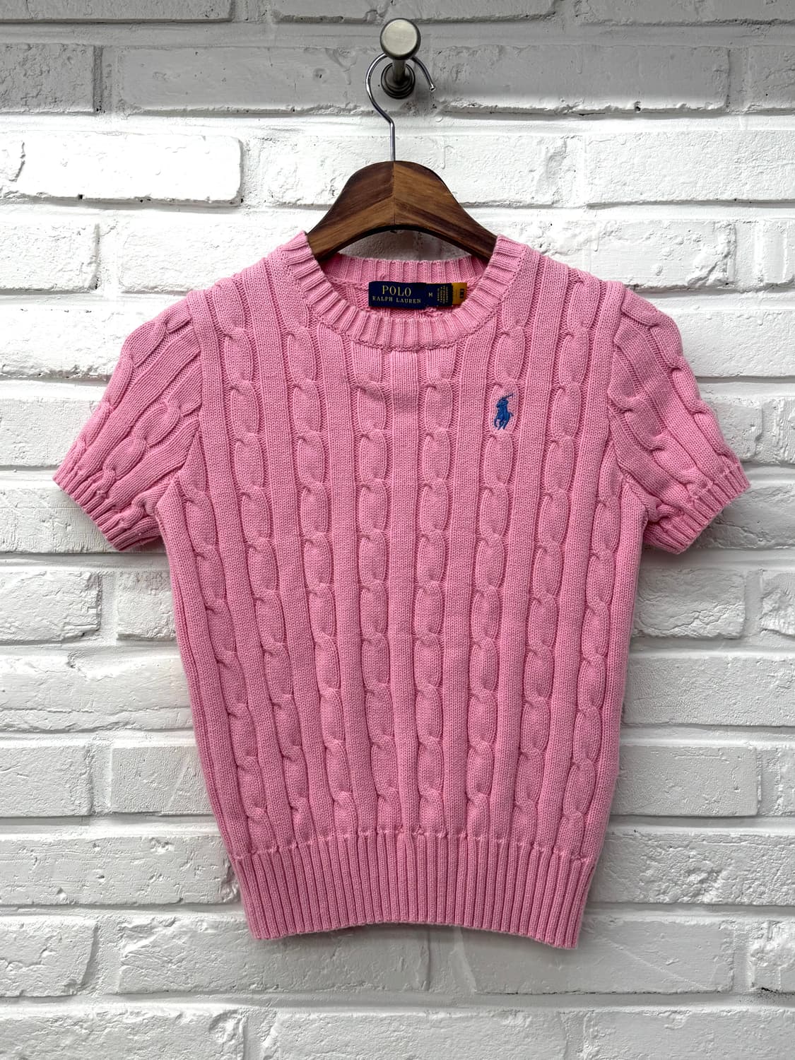 폴로 핑크 꽈베기 반팔니트 상품이미지3