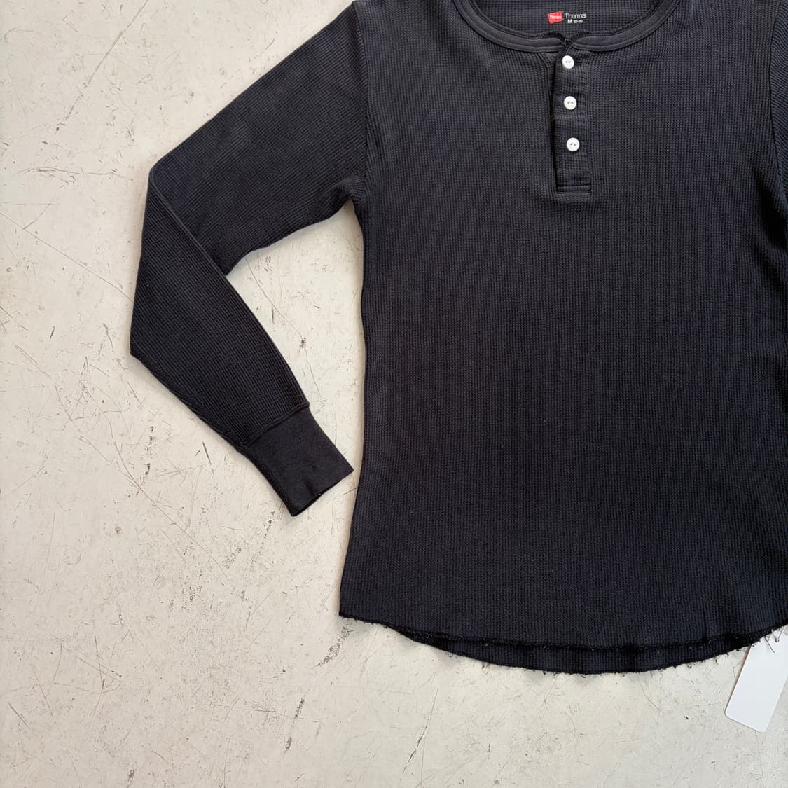 헤인즈 와플 헨리넥 티셔츠 M 상품이미지3