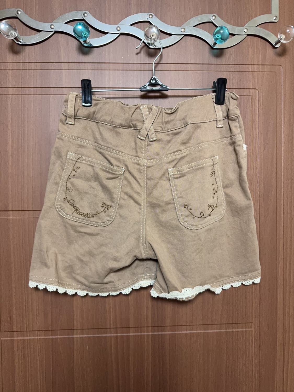 모리걸 하구미 라떼갸루 폼포넷 일본 빈티지 레이스 브라운 반바지 팬츠 상품이미지4