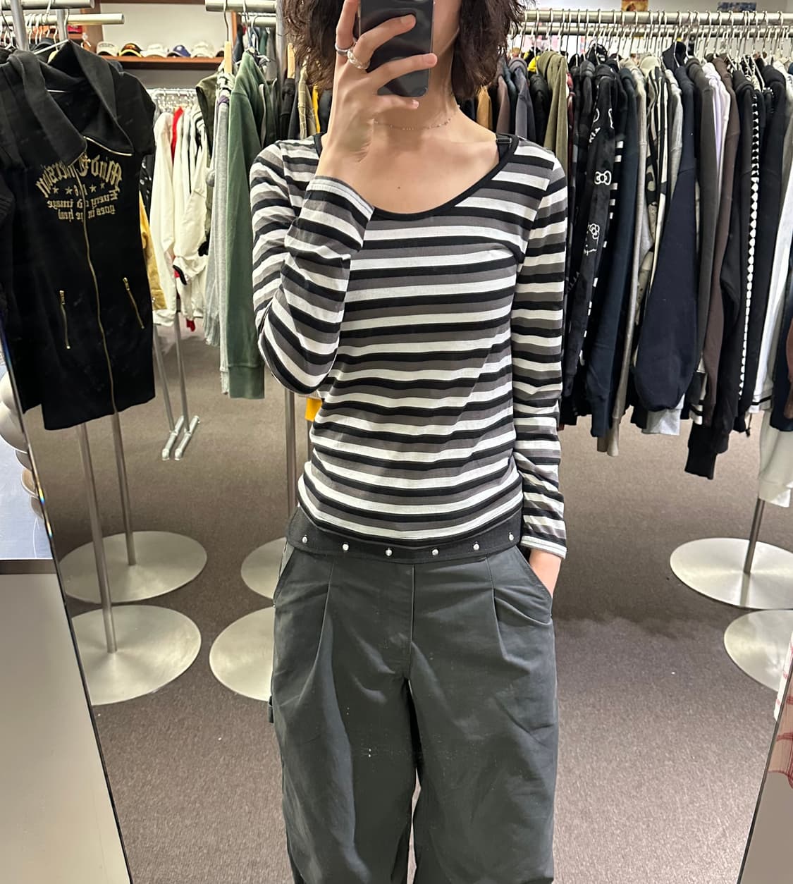 M)ESTACOT vintage 여성 스트라이프 롱슬리브 상품이미지2