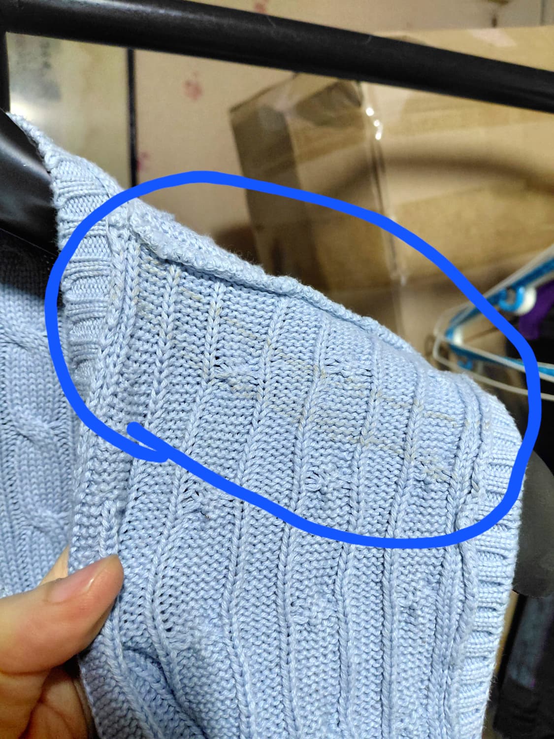 [폴로 랄프로렌]면 케이블 브이넥 니트 베스트(조끼)100사이즈 상품이미지8