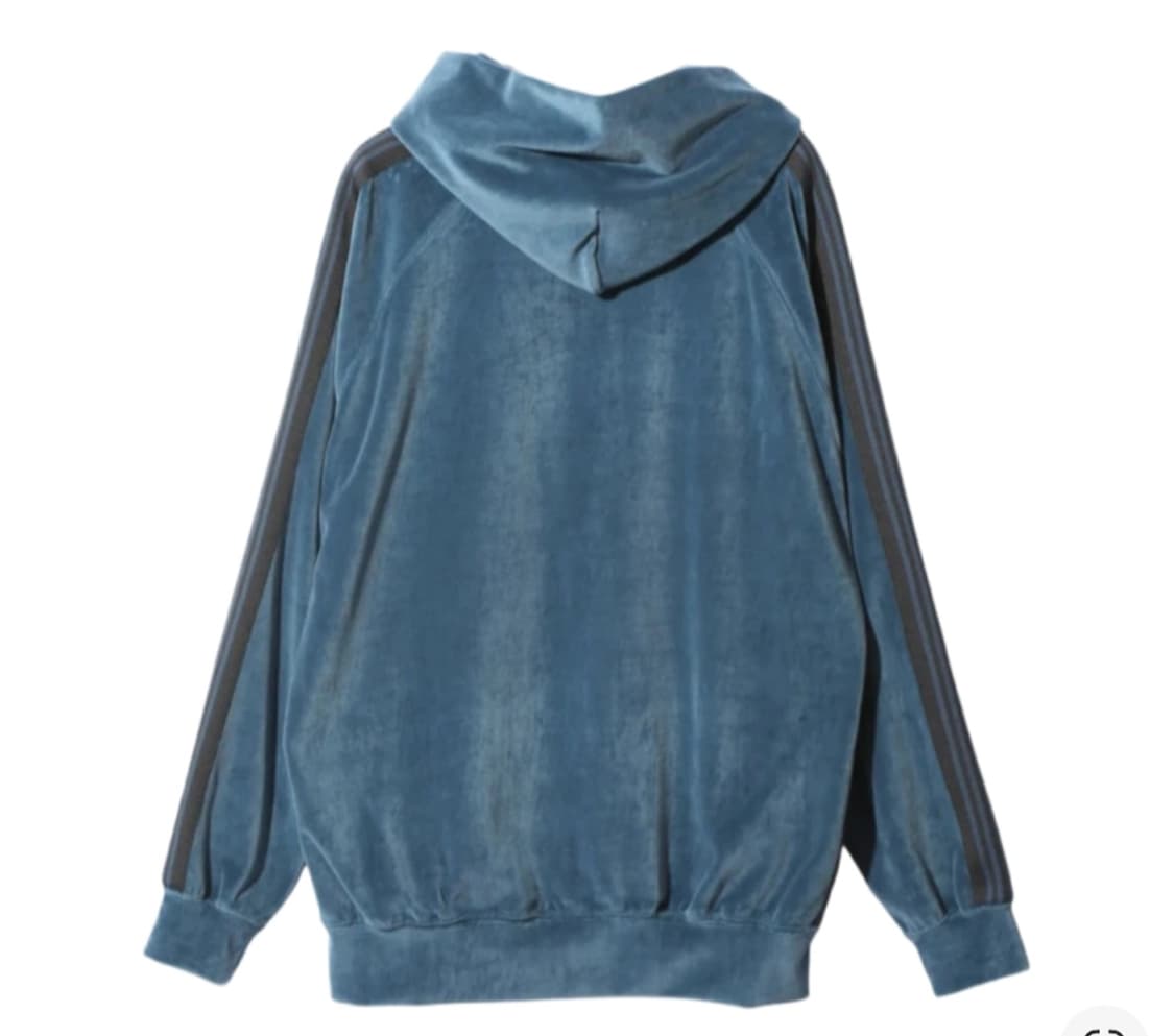 [M] Needles Smoke Blue색상 벨루어 후드티 상품이미지2