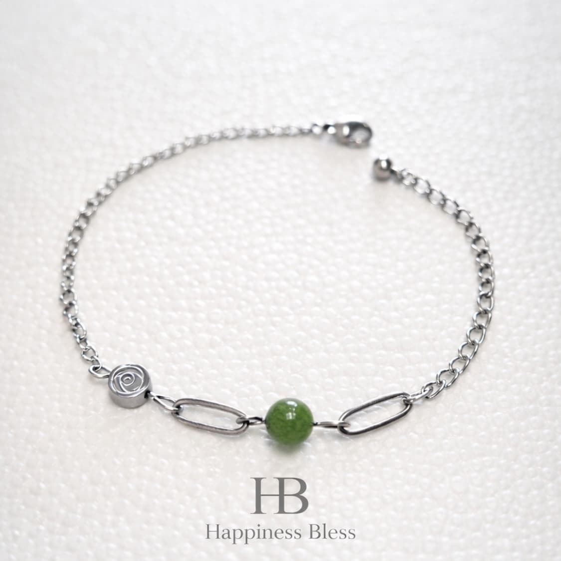 맑은 그린빛 페리도트 서지컬 팔찌 상품이미지1