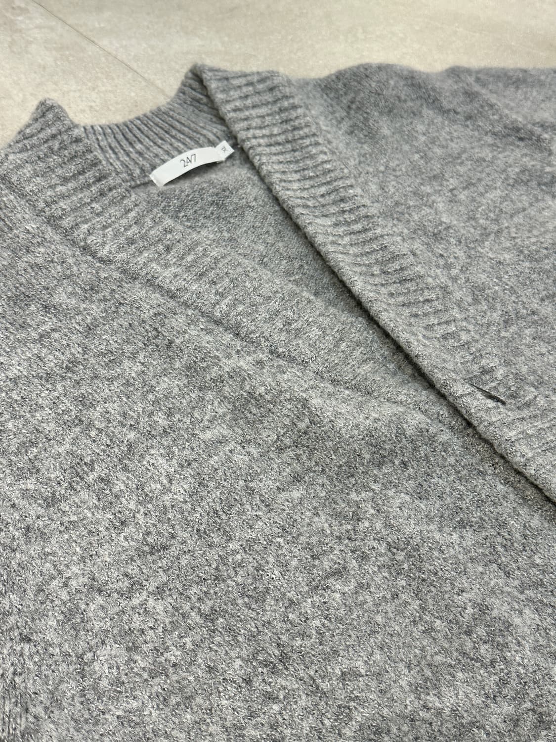 247 시리즈 부클 가디건 그레이 XL 상품이미지4