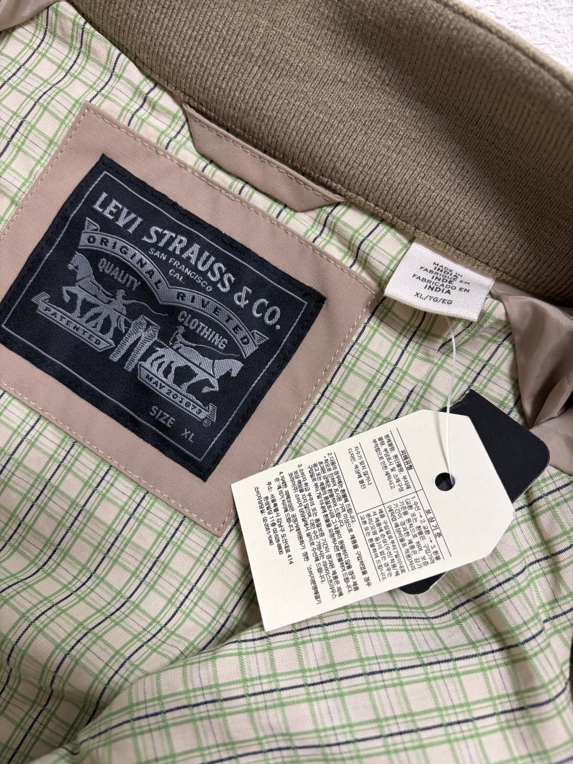 [L] 리바이스(Levi's) 베이커 해링턴 자켓 (베이지) 택채 새상품 상품이미지2