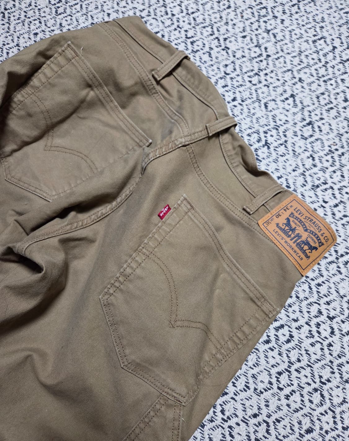 리바이스 565 더블니 데님 팬츠 탄 34x30 상품이미지1