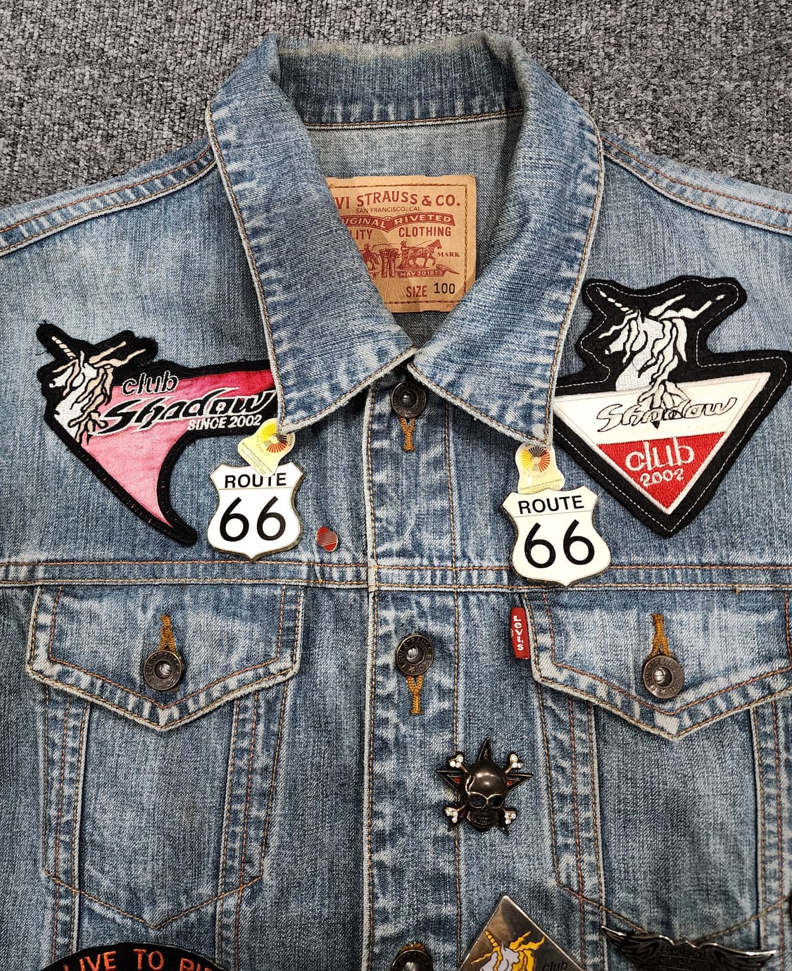 리바이스 빈티지 패치 커스텀 데님 베스트 조끼 100 상품이미지4