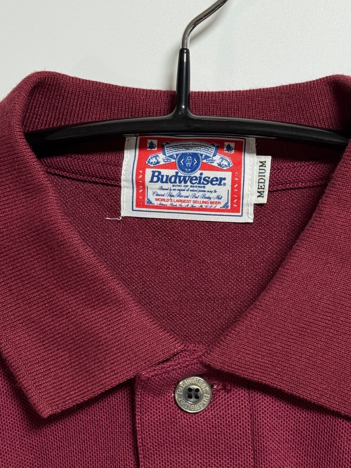 일본빈티지 Budweiser 폴로 셔츠 95-100 상품이미지3