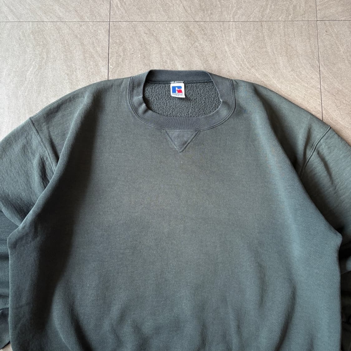 90s 90년대 미국 생산 러셀 블랭크 그레이 스웻셔츠 상품이미지3
