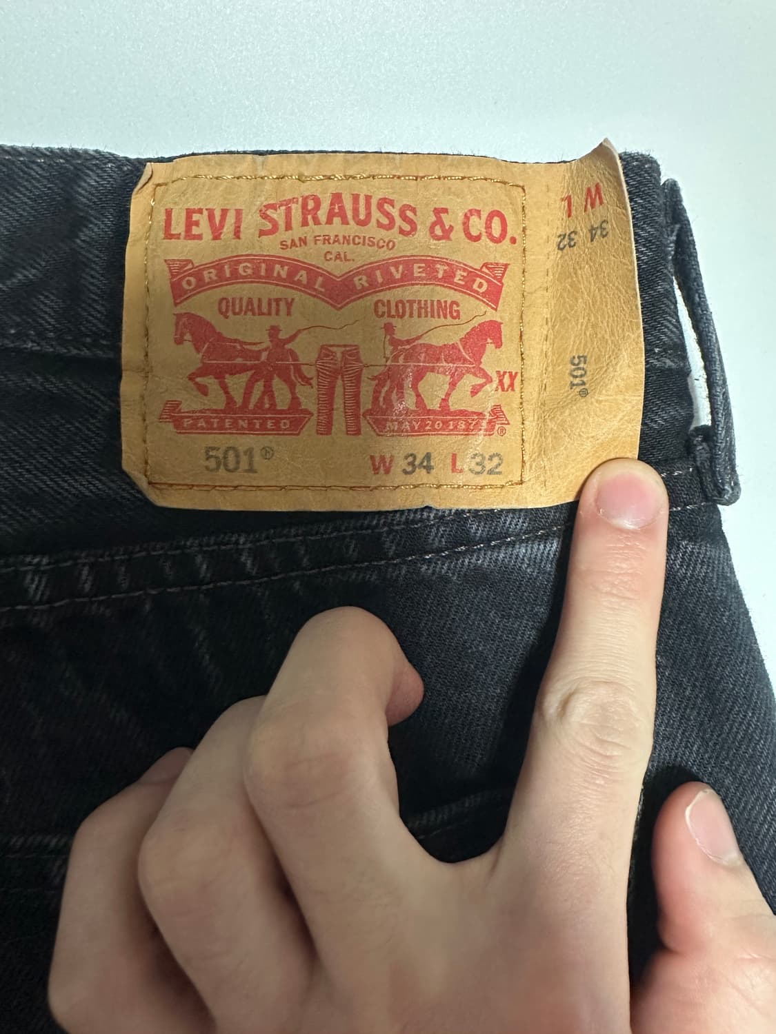 리바이스 501 블랙 34/32 상품이미지5