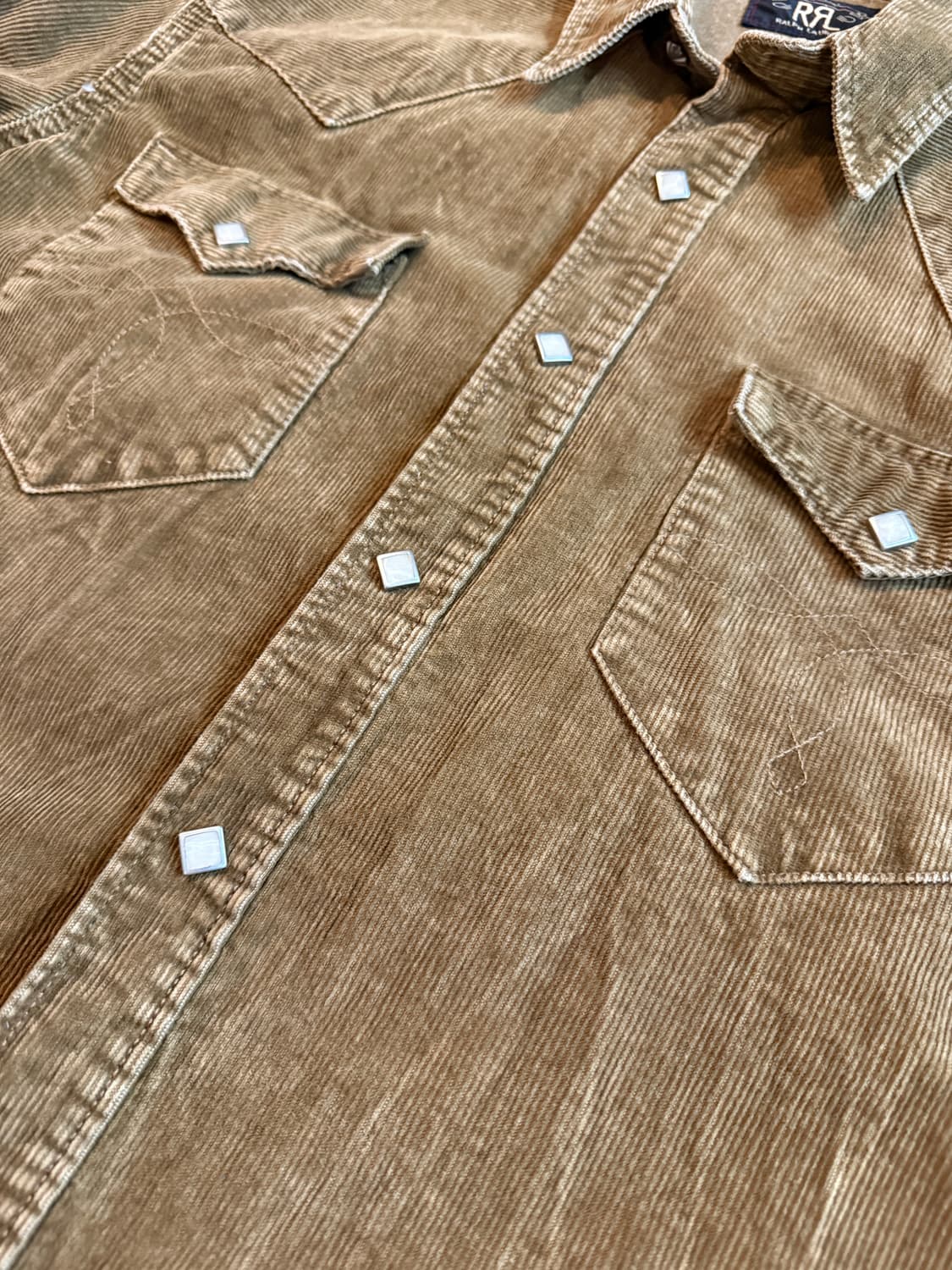 [L] RRL 더블알엘 코듀로이 웨스턴 셔츠 브라운 상품이미지4